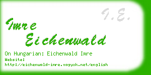 imre eichenwald business card